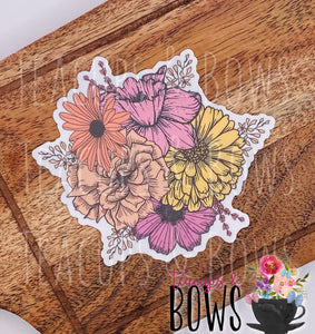 Summer Floral Vinyl Sticker Decal