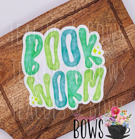 Bookworm Vinyl Sticker Decal