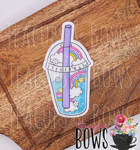 Rainbow Cup Vinyl Sticker Decal