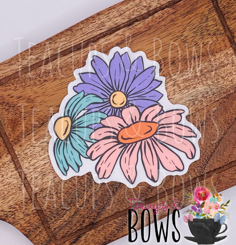 Pastel Floral Vinyl Sticker Decal