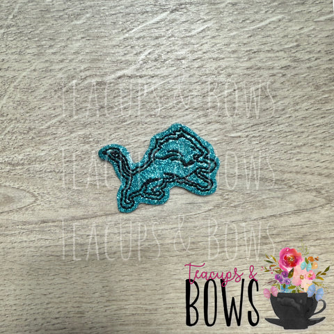 Lions Feltie Clip-Black & Blue