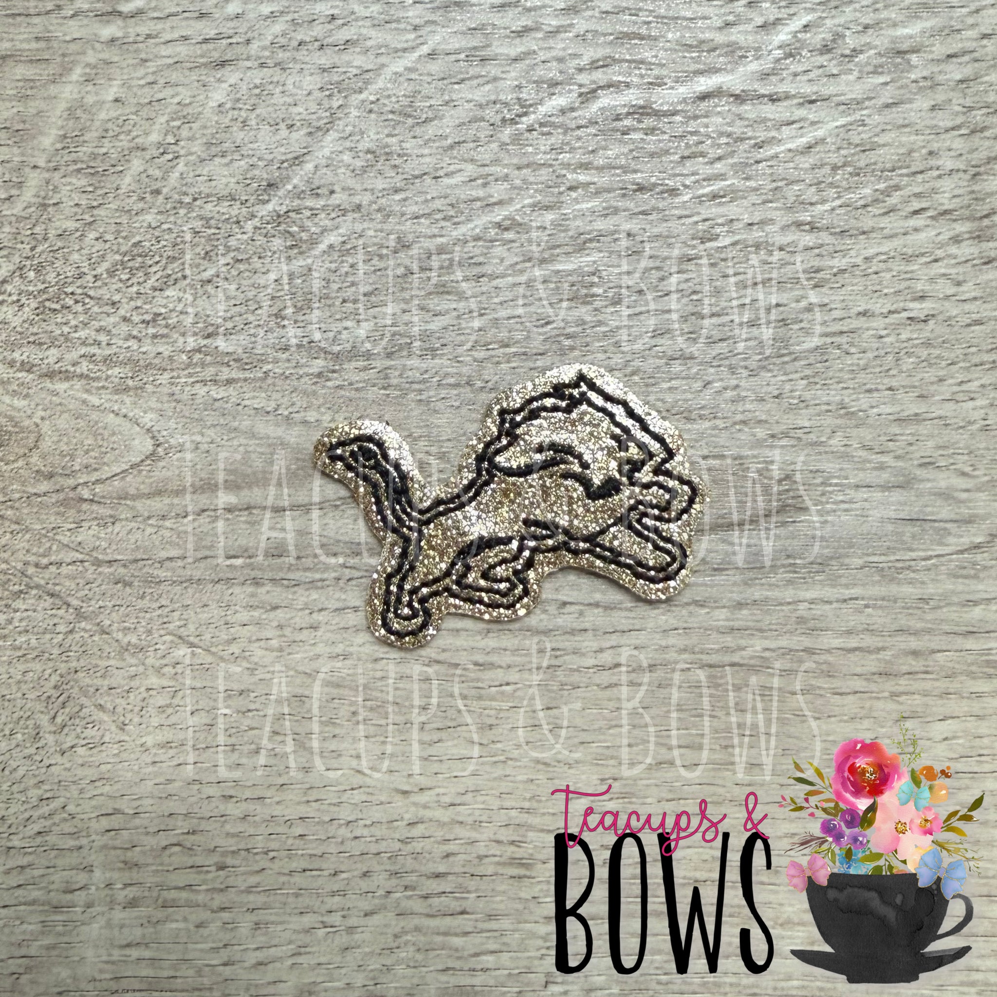 Lions Feltie Clip-Tan & Black